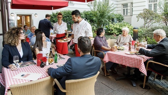 Unser Gastgarten in Block House Am Naschmarkt